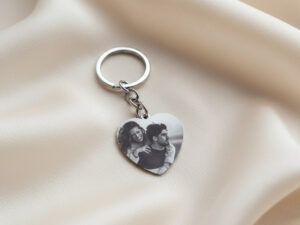 Llavero forma corazón - Fotograbado