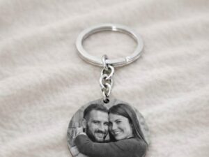 llavero redondo grabado simple