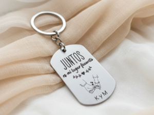 Llavero tipo militar GRANDE - Grabado Simple