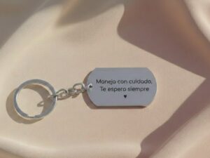 Llavero tipo militar - Grabado Simple